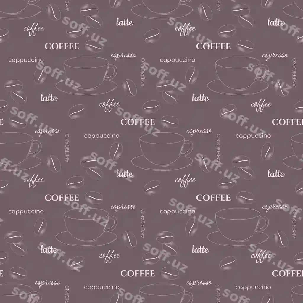 Kofe chetları bo'lmagan naqsh | Coffee seamless pattern