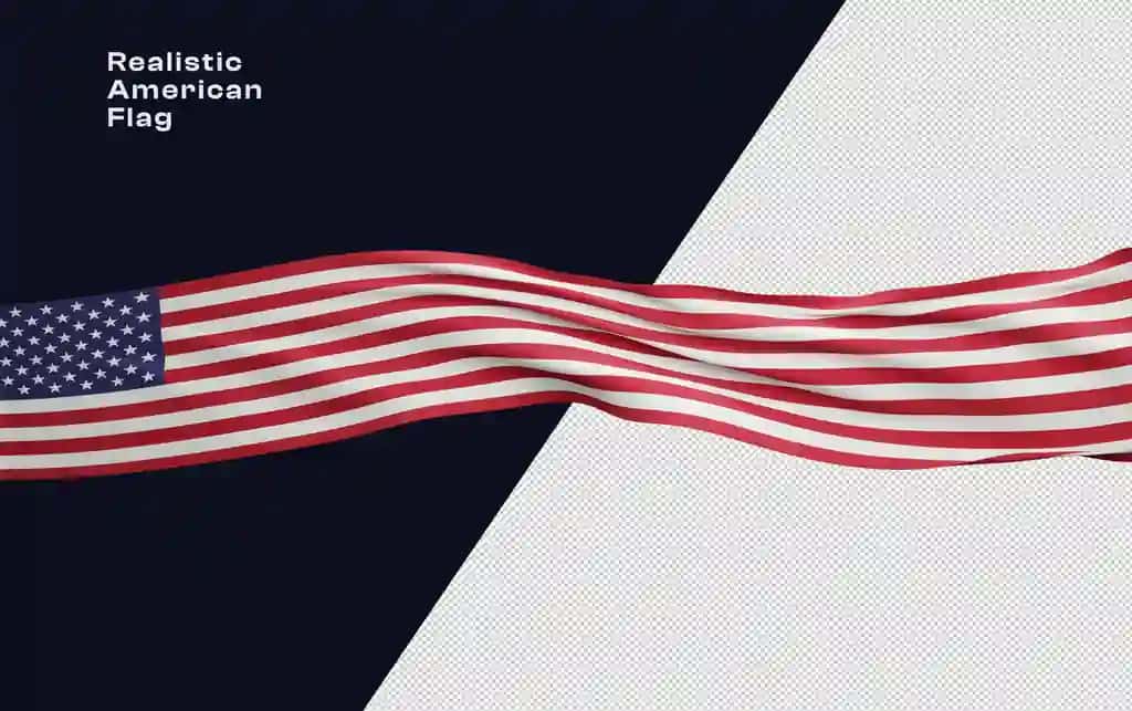 Yuqori sifatli renderga ega realistik teksturali amerika bayrog'i | Reaslistic textured american flag with high quality render