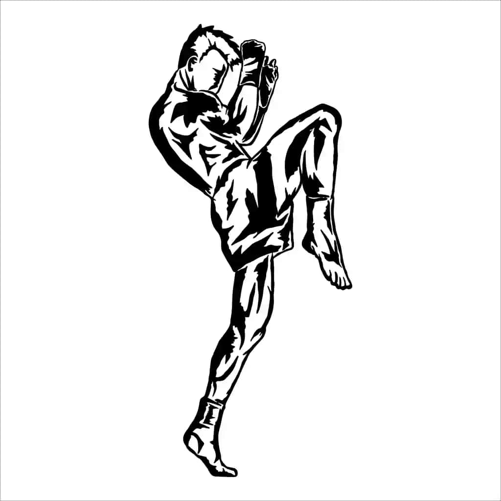 Muay tay ikonasi tasviri | Muay thai icon illustration