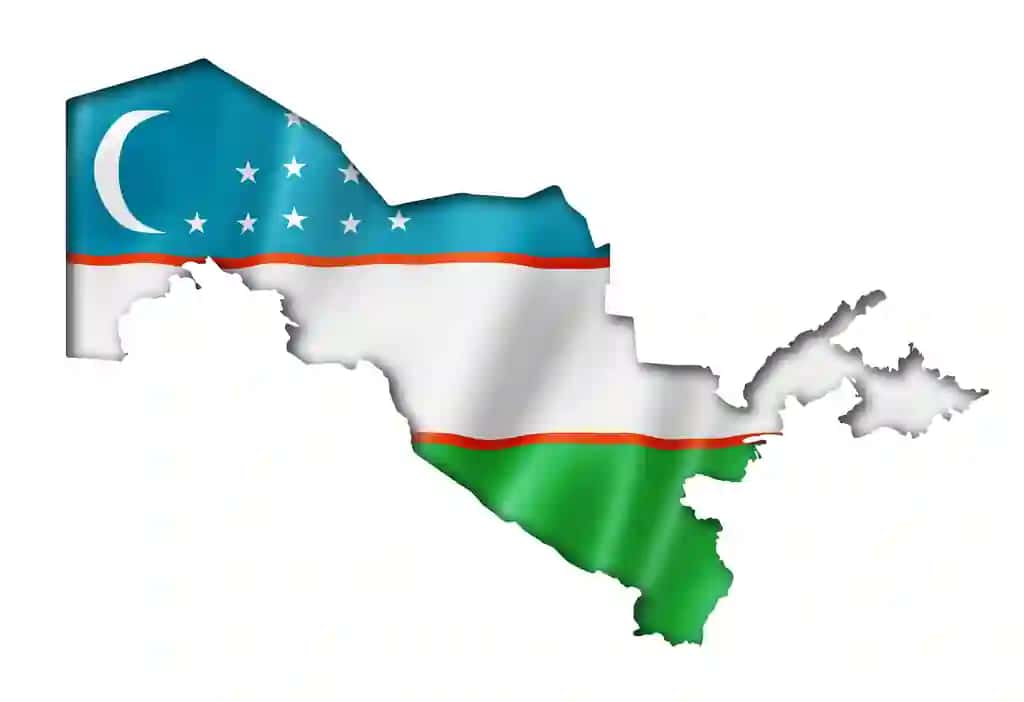 O'zbekiston bayrog'i xaritasi | Uzbekistan flag map