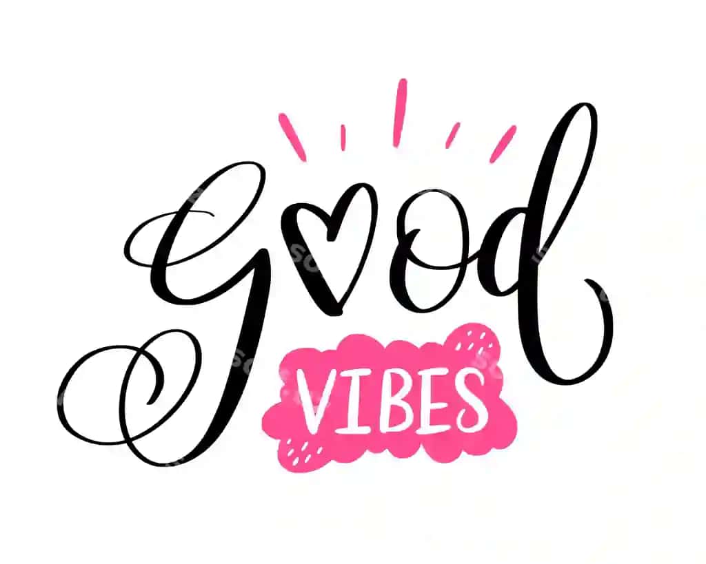 Vektor harflar illustratsiyasi moda qozonashi yaxshi energiya slogan | Vector lettering illustration trendy calligraphy good vibes slogan