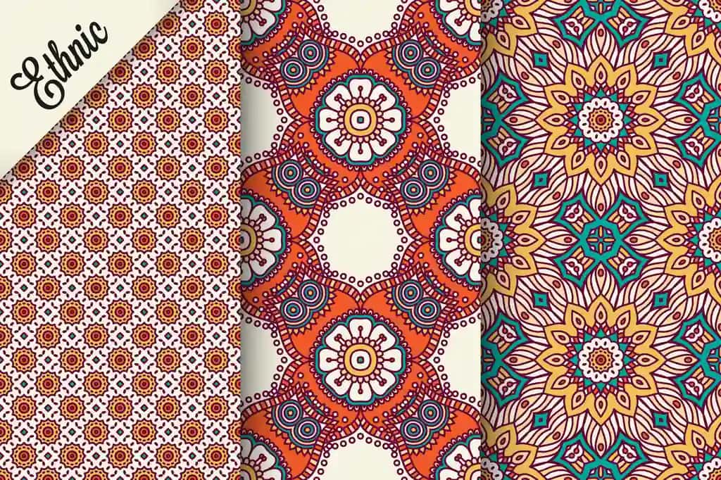 Geometrik elementlar bilan choksiz naqsh o'rnating | Set seamless pattern with geometric elements