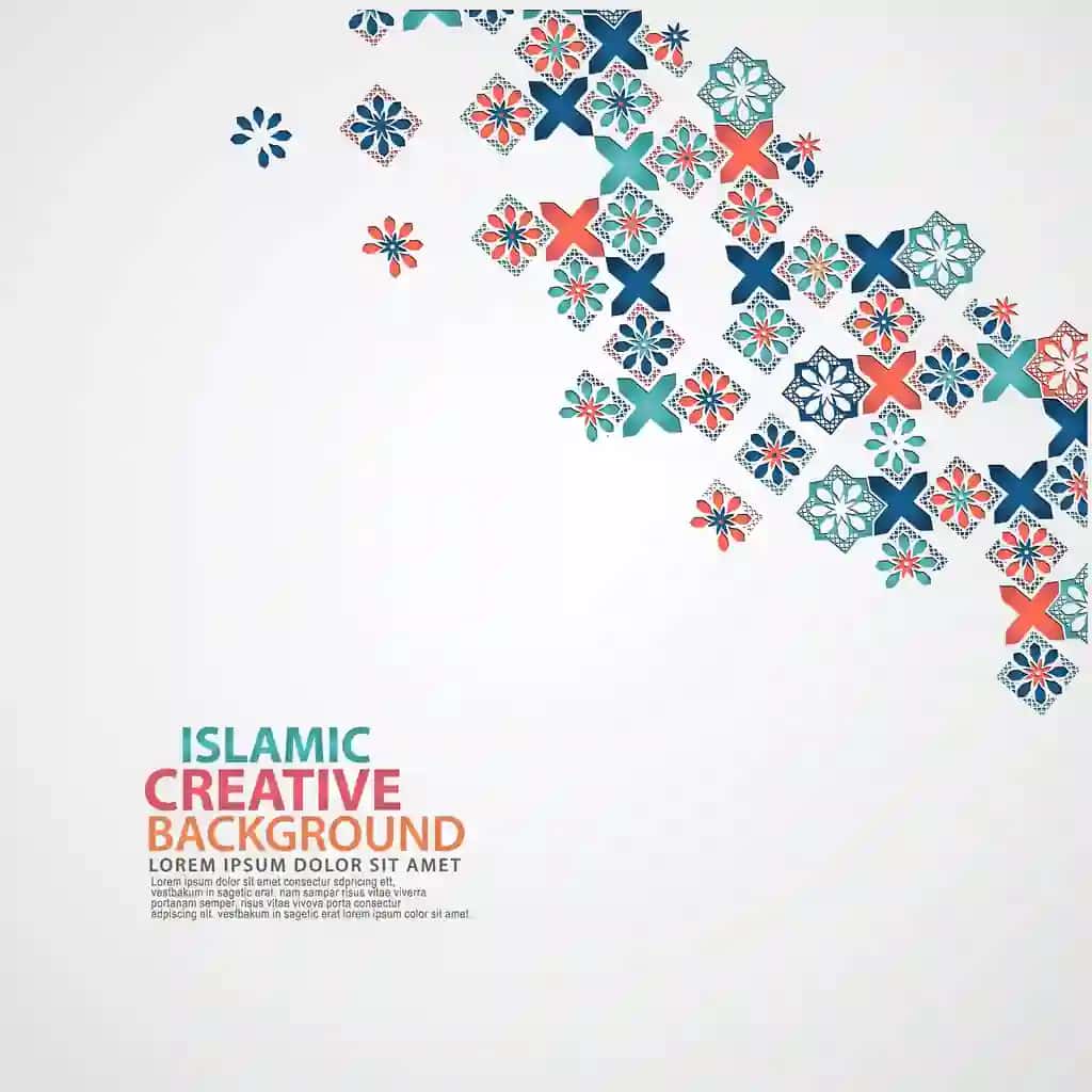 Gulli mozaika bilan bezatilgan islomiy shablon | Islamic template with ornamental detail floral mosaic