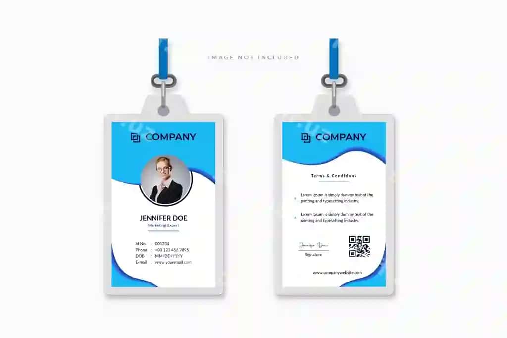 Shaxsiy guvohnomaning korporativ identifikatori xodimining abstrakt identifikatori shabloni | Identity card corporate identity employee abstract id cards template