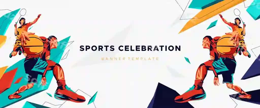 Sportlar bayrami, badminton va basketbol bo'yicha rasmlar bilan | Sports celebration featuring illustrations badminton basketball