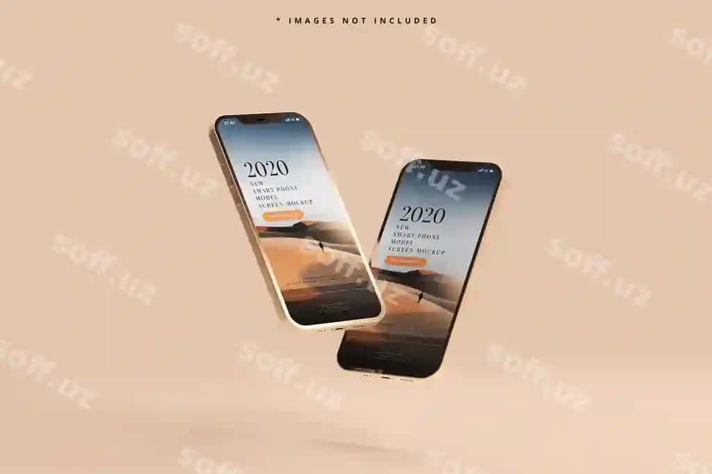 Zamonaviy akillı telefonlar namunasi | Modern smart phones mockup