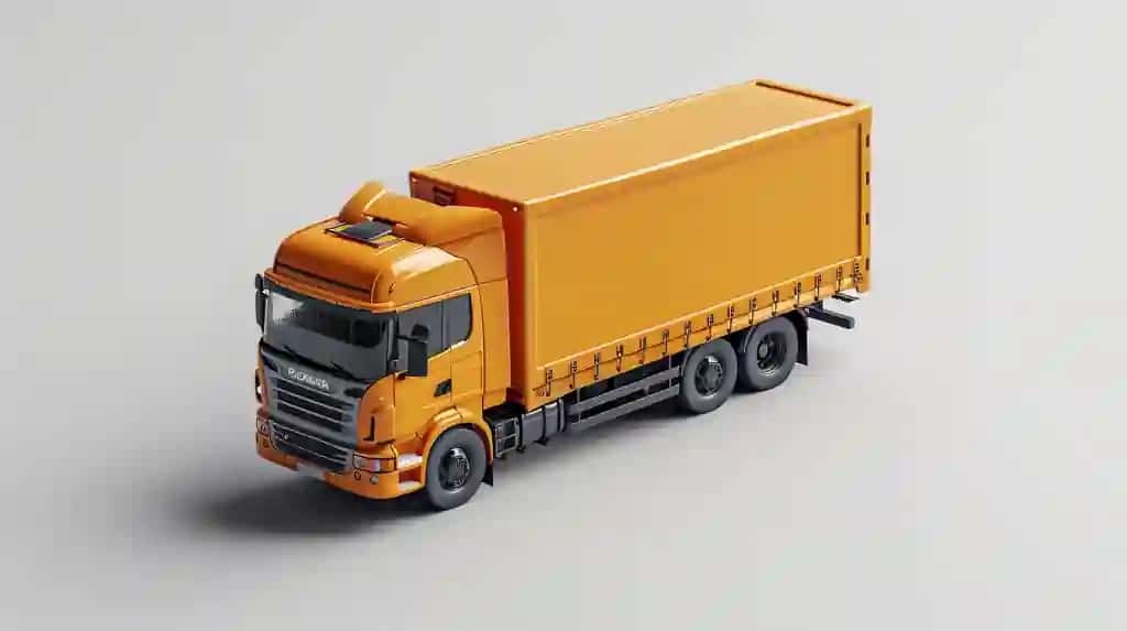 Izometrik 3D piktogramma yuk mashinasi avtomobil transporti dizayni tasviri | Isometric 3d icon truck automotive transportation design illustration