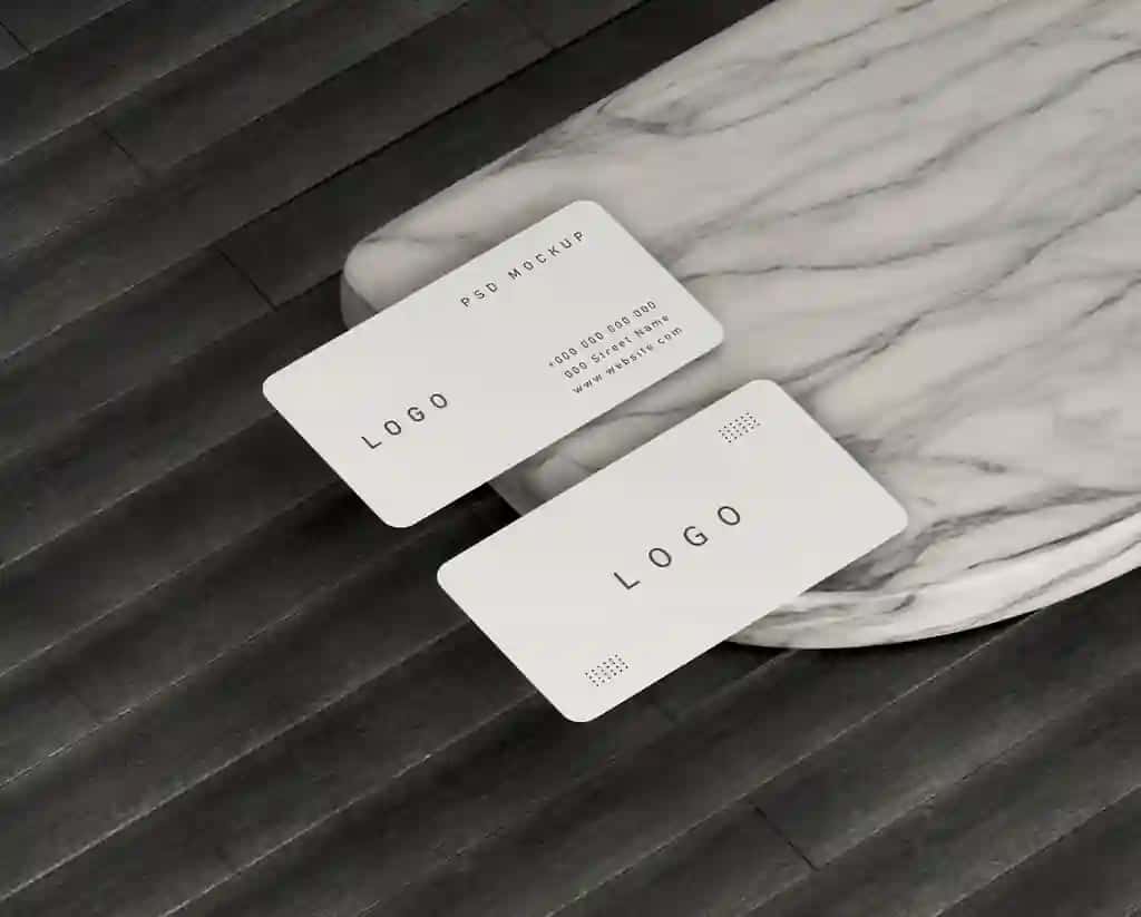 Minimalist tashrif qog'ozi maketi shabloni | Minimalist business card mockup template