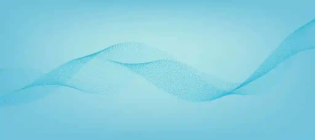Ko‘k nuqtali to‘lqinli mavhum ko‘k gradient fon shabloni | Abstract blue gradient background template with blue dotted wavy