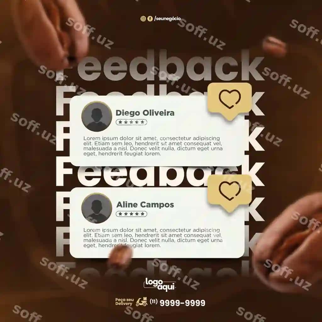 Pechenyalari Ijtimoiy tarmoqlar posti Braziliya portugalcha dizayn shabloni | Bakery social media post brazilian portuguese design template