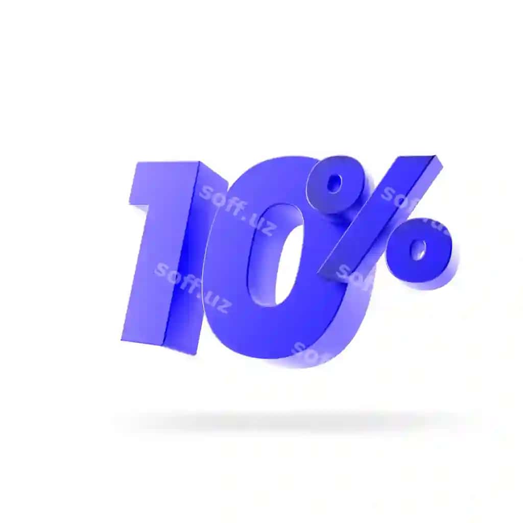 10 foiz 3D renderlangan ko'k shisha teksturali | 10 ten percent 3d rendered blue glass textured