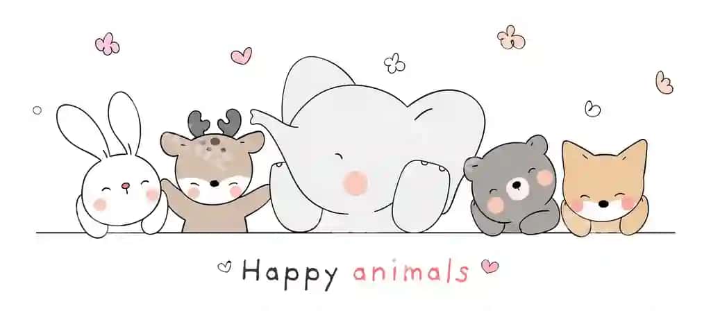 Chiz baxtli hayvon oq bahor | Draw happy animal white spring