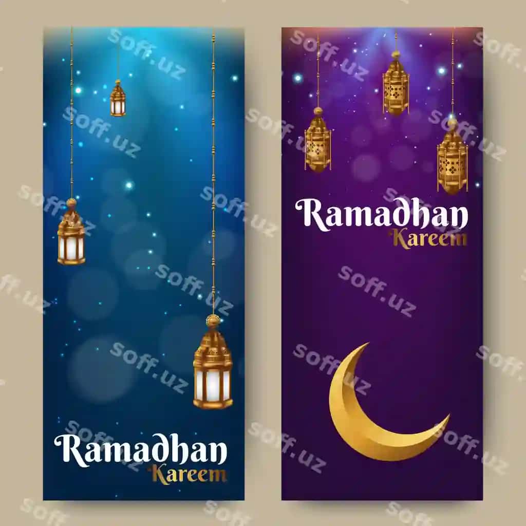 Eid muborak tabrik banerlari musulmon din bayramlari | Eid mubarak greeting banners muslim religious holidays