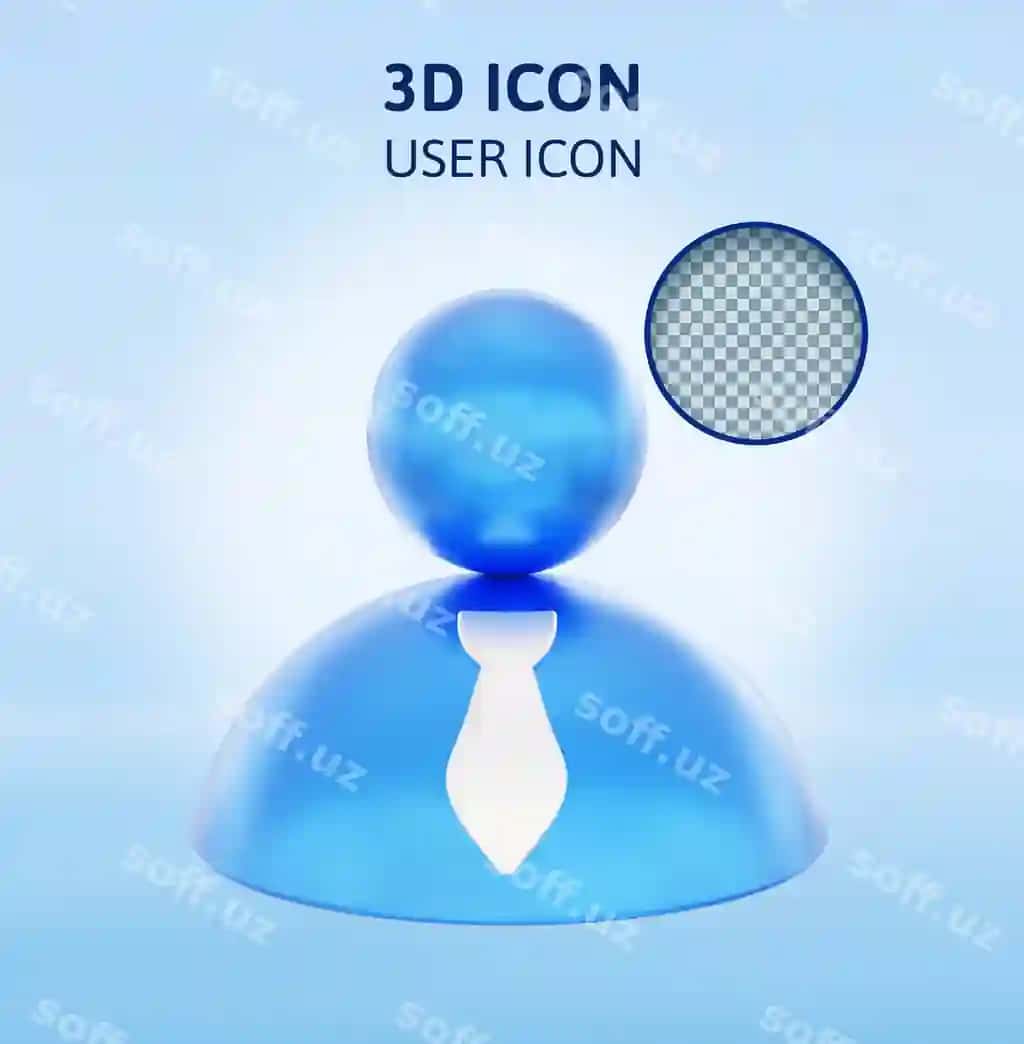 Ishbilarmon foydalanuvchi belgisi 3D renderlash illyustratsiyasi | Business man user icon 3d rendering illustration