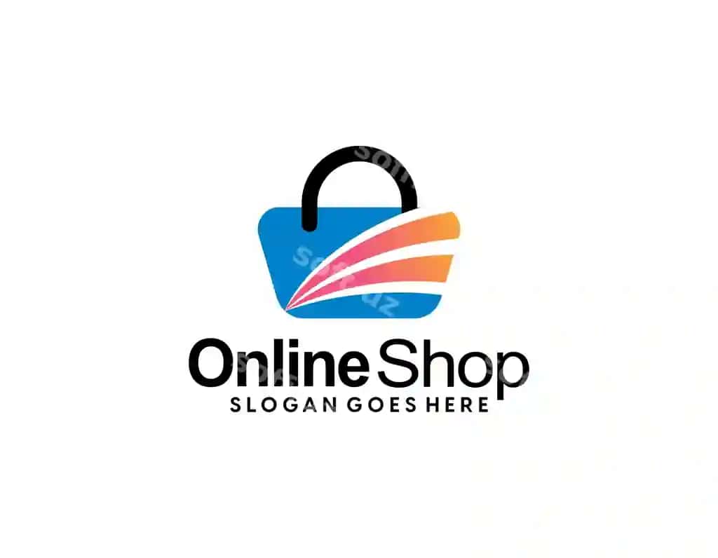 Onlayn xarid logotipi so'z belgisi to'plami to'plami dizayni vektor shabloni | Online shopping logo wordmark collection set design vector template