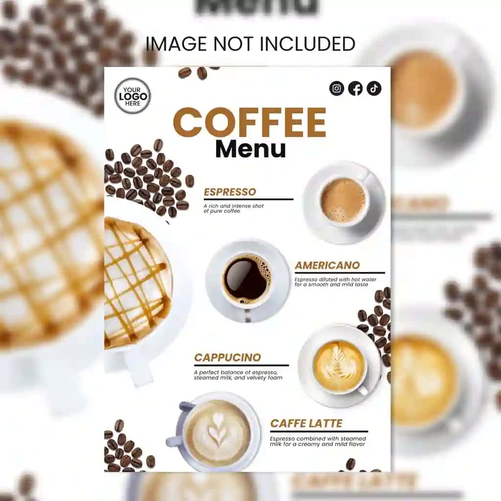 Kofe menyusi varaqasi | Coffee menu flyer