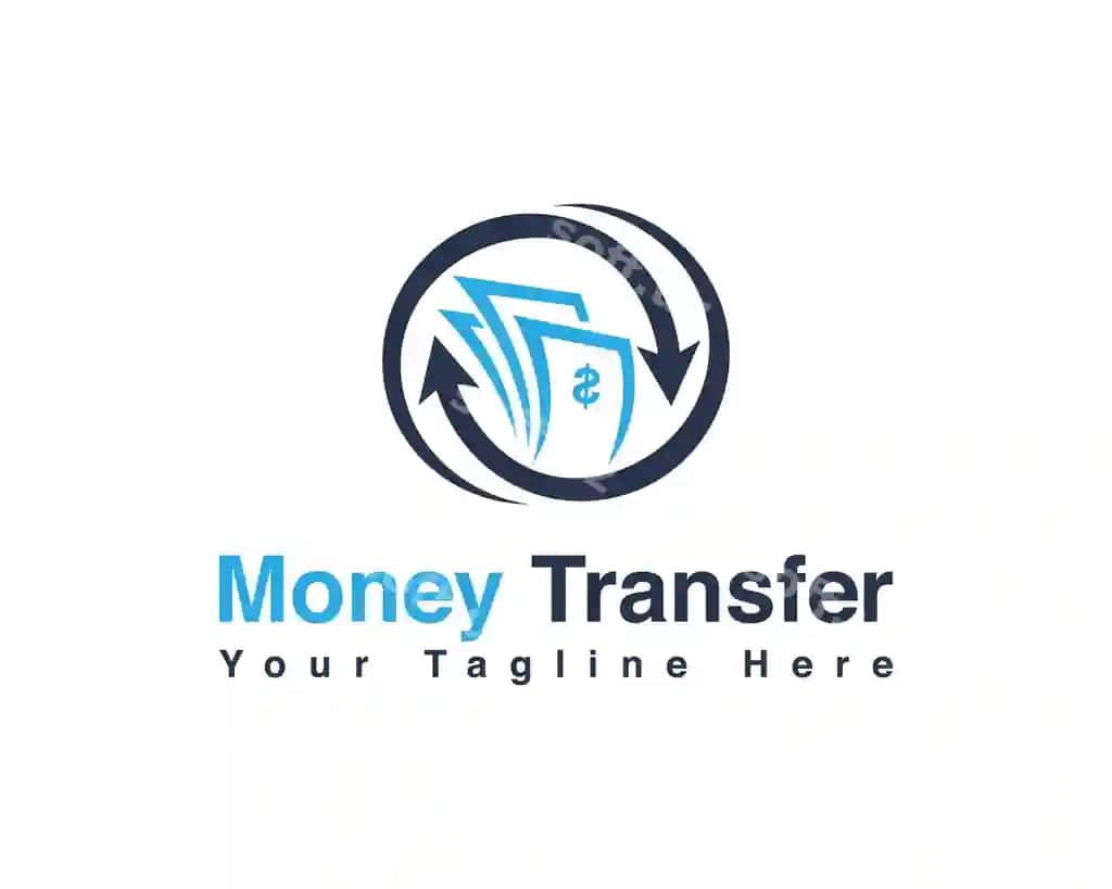 Pul almashtirish logotip dizayni ramzi, pul invest qilish vektor ikonka | Money exchange logo design symbol money investing vector icon