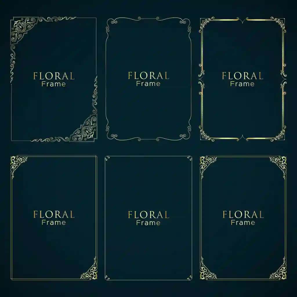 Nafis gulli bezakli ramka to'plami | Elegand floral ornament frame bundle