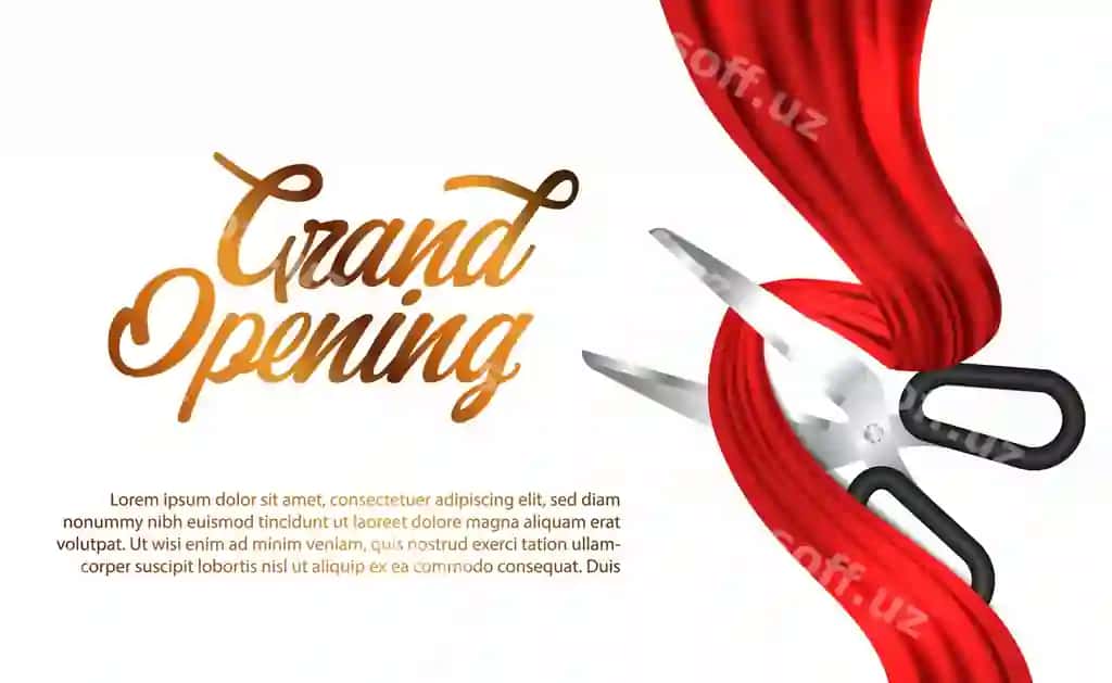 Qizil hinor lenta katta ochish marosimi | Red silk ribbon grand opening ceremony