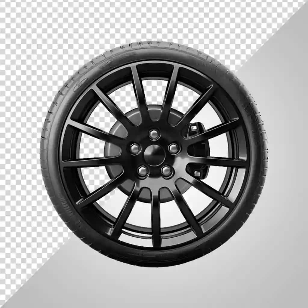 Jant shinalari bilan avtomobil g'ildiragi png | Car wheel with rim tire png