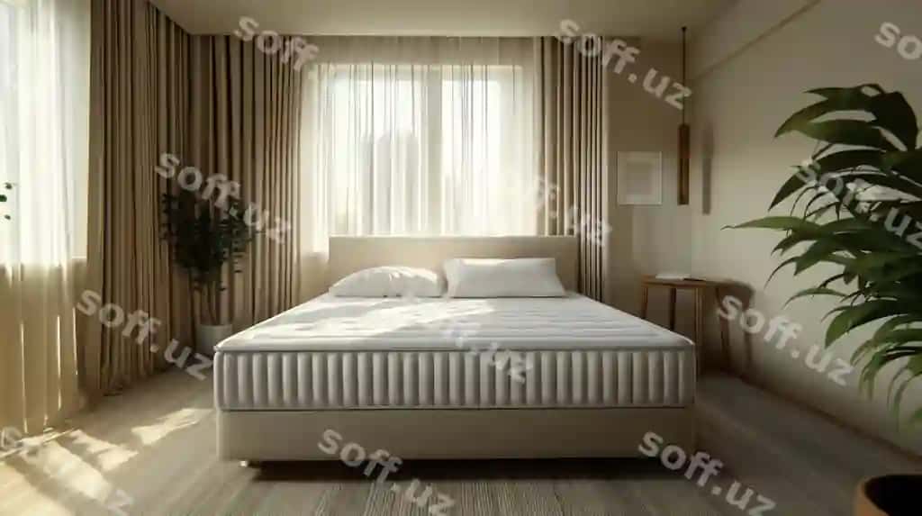 Yangi matrasli yorug'lik, shinam pastel bej rangli mehmonxona xonasi kvartirasini ijaraga olish, sog'lom uyqu, kir yuvish xizmatlari | New matress bed light cozy pastel beige hotel room apartment rent healthy sleep washing services