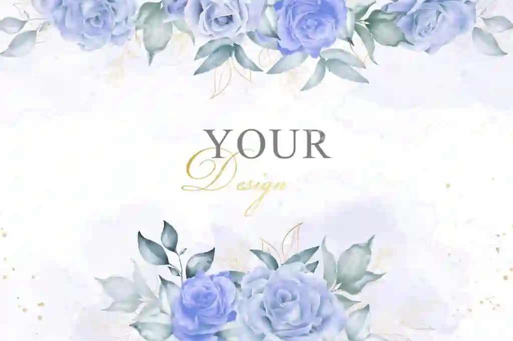 Qo'lda bo'yalgan akvarel bilan oqlangan gulli aranjirovka foni | Elegant floral arrangement background with hand painted watercolor
