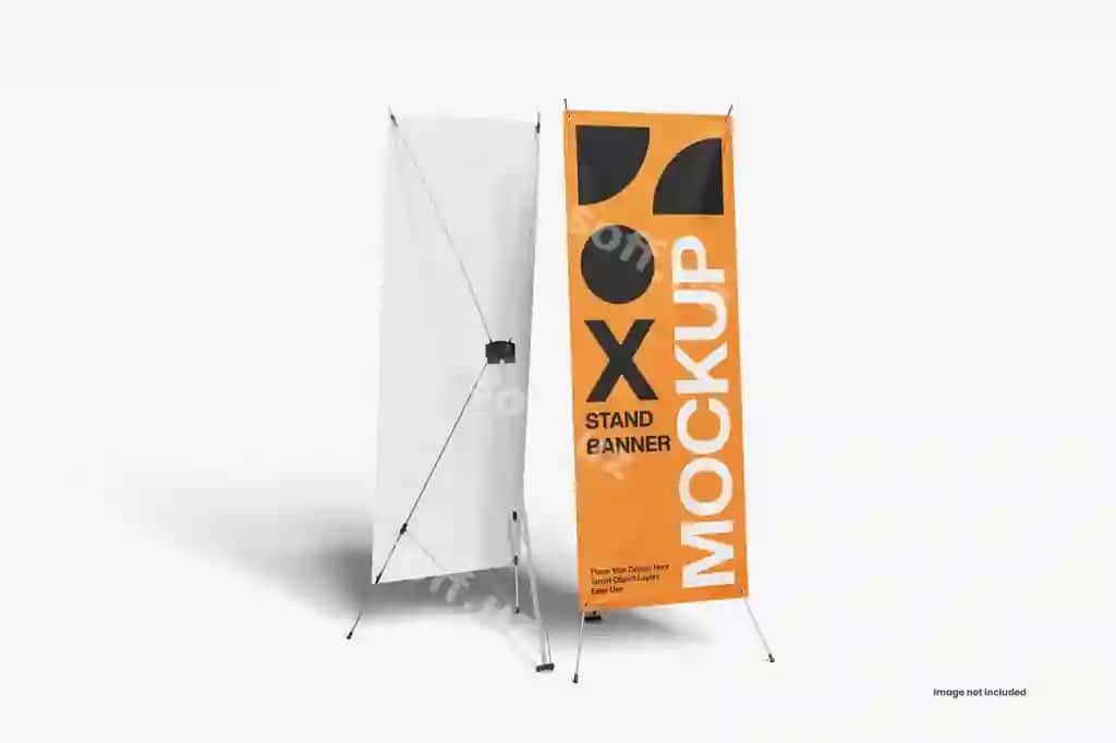X stend banner maketi | X stand banner mockup