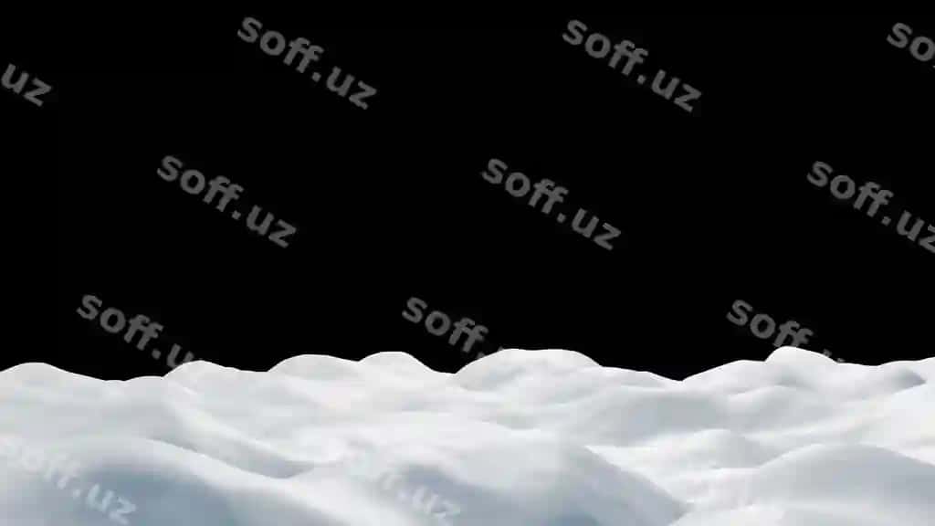 Qor bosimi qora fonda 3D render | Snowdrift black background 3d render