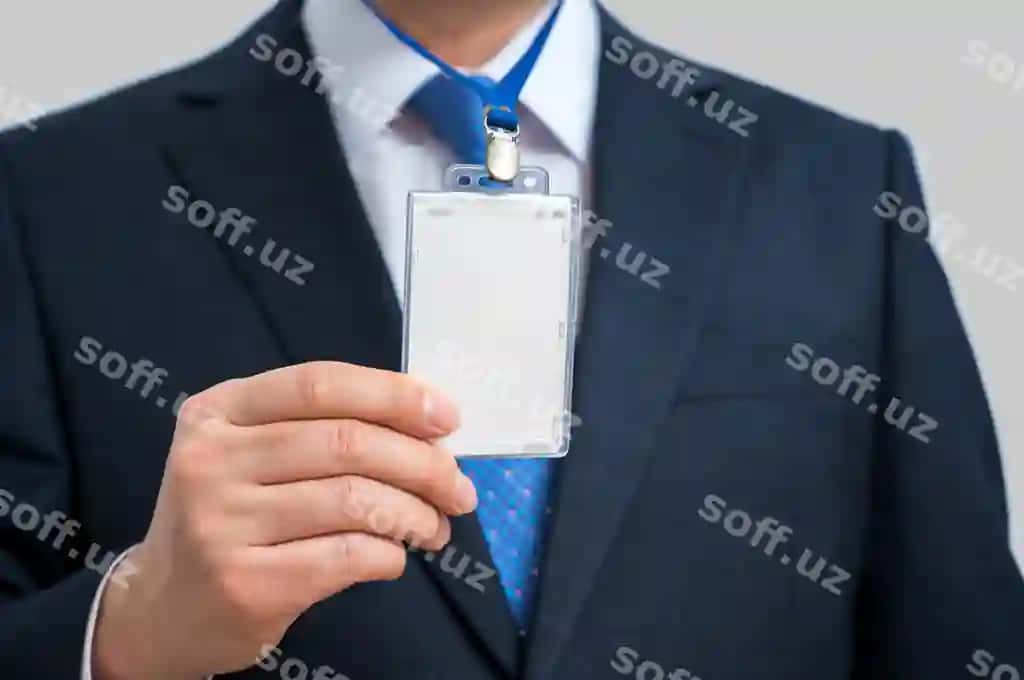 Biznesmen kostyumi kiyib bo'sh identifikatsiya belgisi vizit karta lanyard eksponatsiya konferensiya | Businessman suit wearing blank id tag name card lanyard exhibition conference