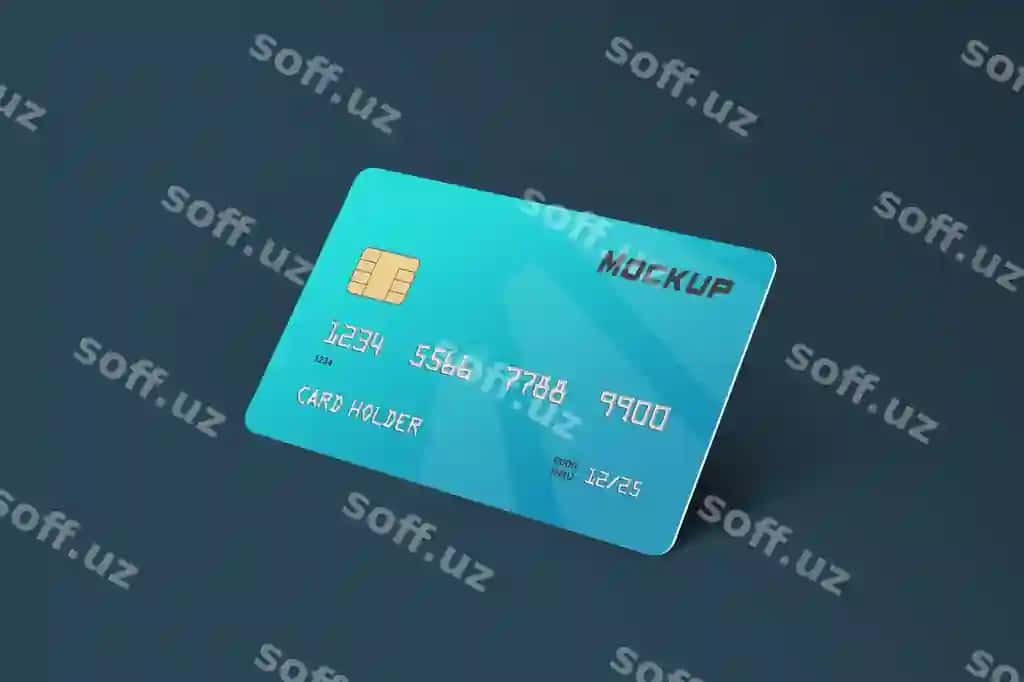 Debit karta namuna dizayni | Debit card mockup design