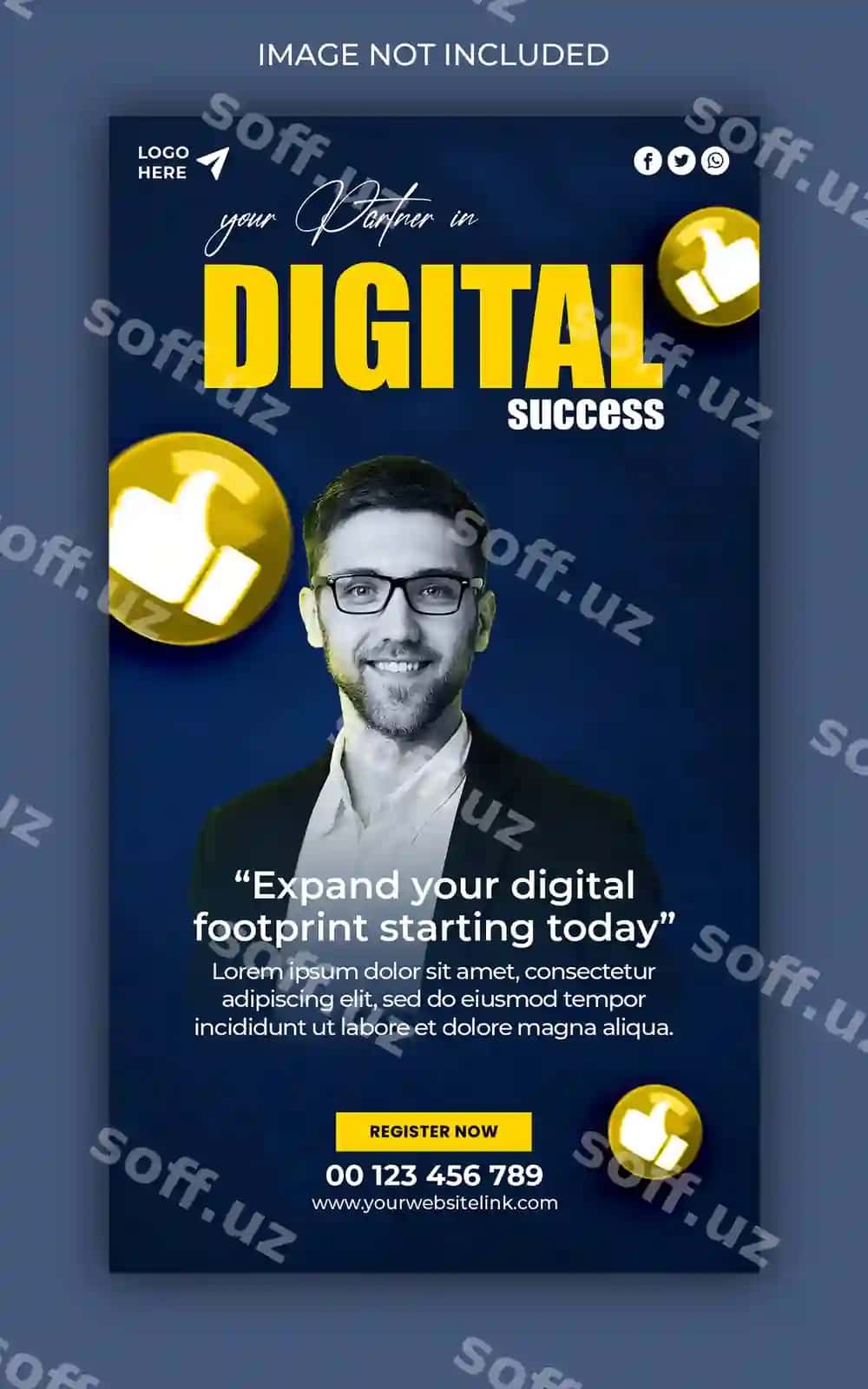 Raqamli marketing agentligi korporativ facebook instagram hikoya shabloni | Digital marketing agency corporate facebook instagram story template