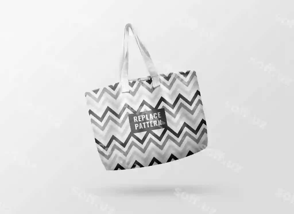 Oq deraz tote sumka modeli | White leather tote bag mockup