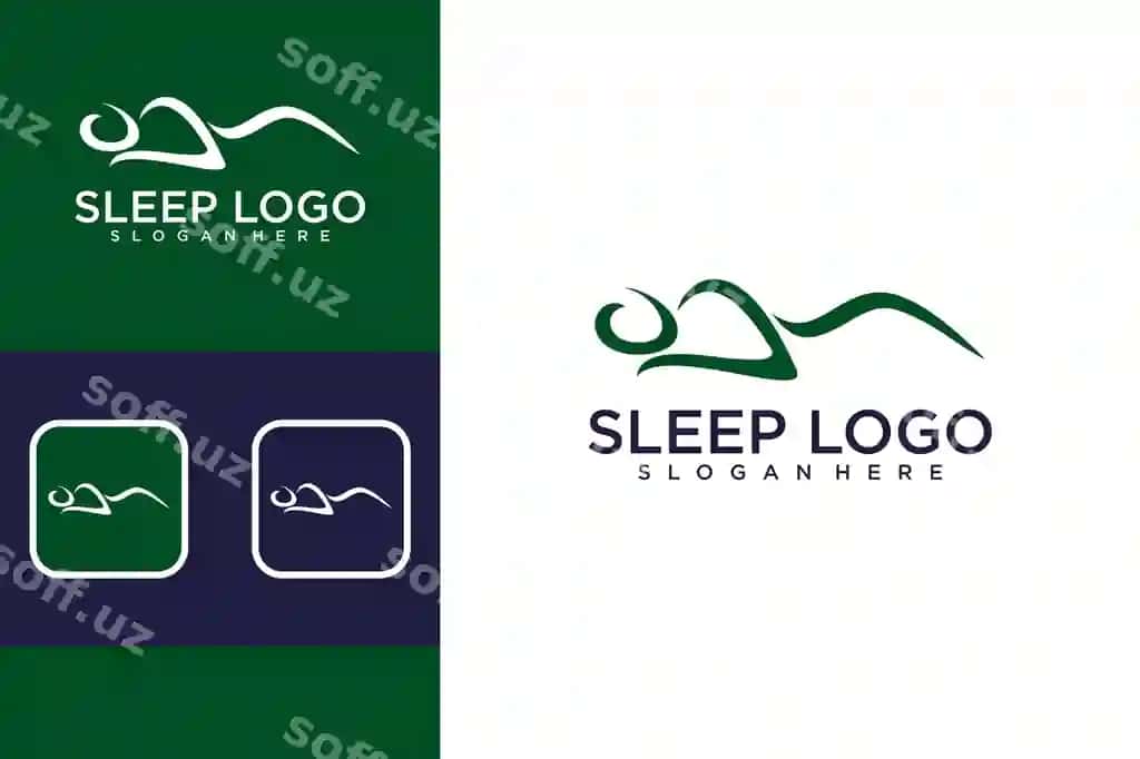 Uxlayotgan shaxs logo dizayni | Sleeping person logo design