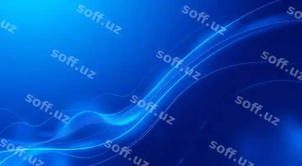 Abstrakt ko'k to'lqin orqa fonda yorqin chiziqlar bilan | Abstract blue wave background with glowing lines
