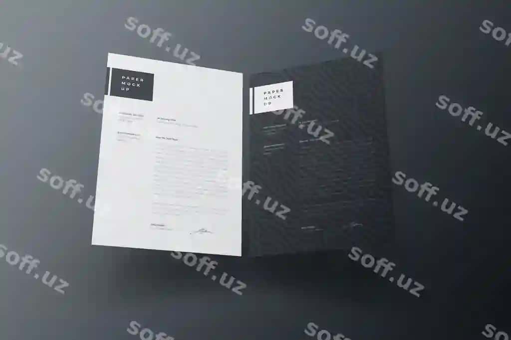 A4 flyer pochtasi mockup psd shabloni | A4 flyer letterhead mockup psd template