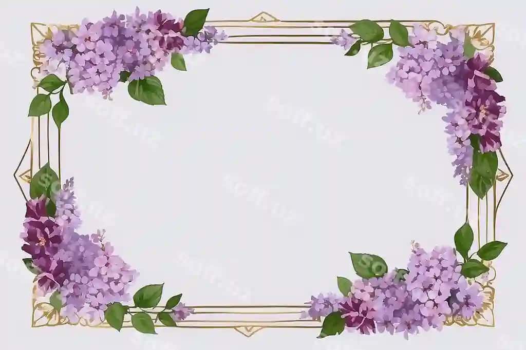 Gulli ramka rombini lilak gullar bilan yarating | Create floral frame rhombus with lilac flowers
