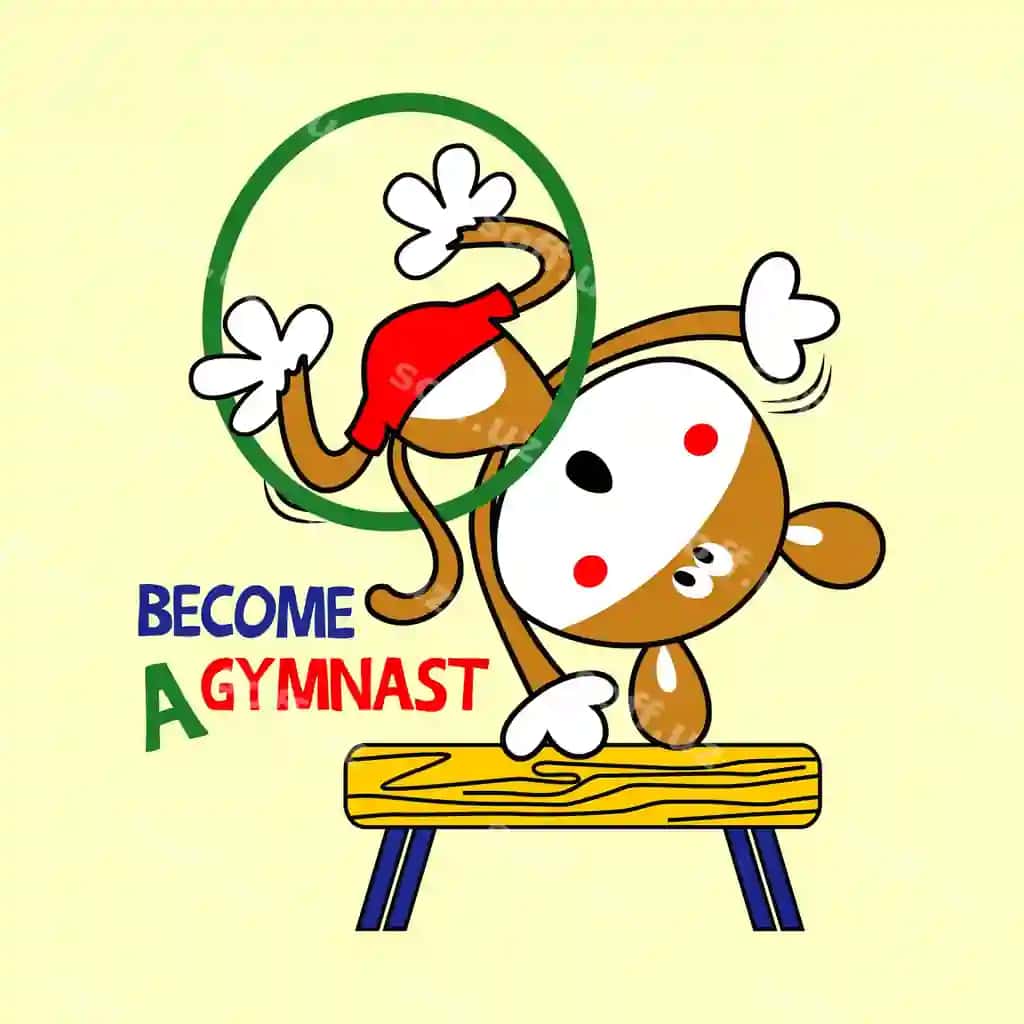 Monstr harakat dizayni multfil'm vektor illustratsiyasi | Monkey action design cartoon vector illustration