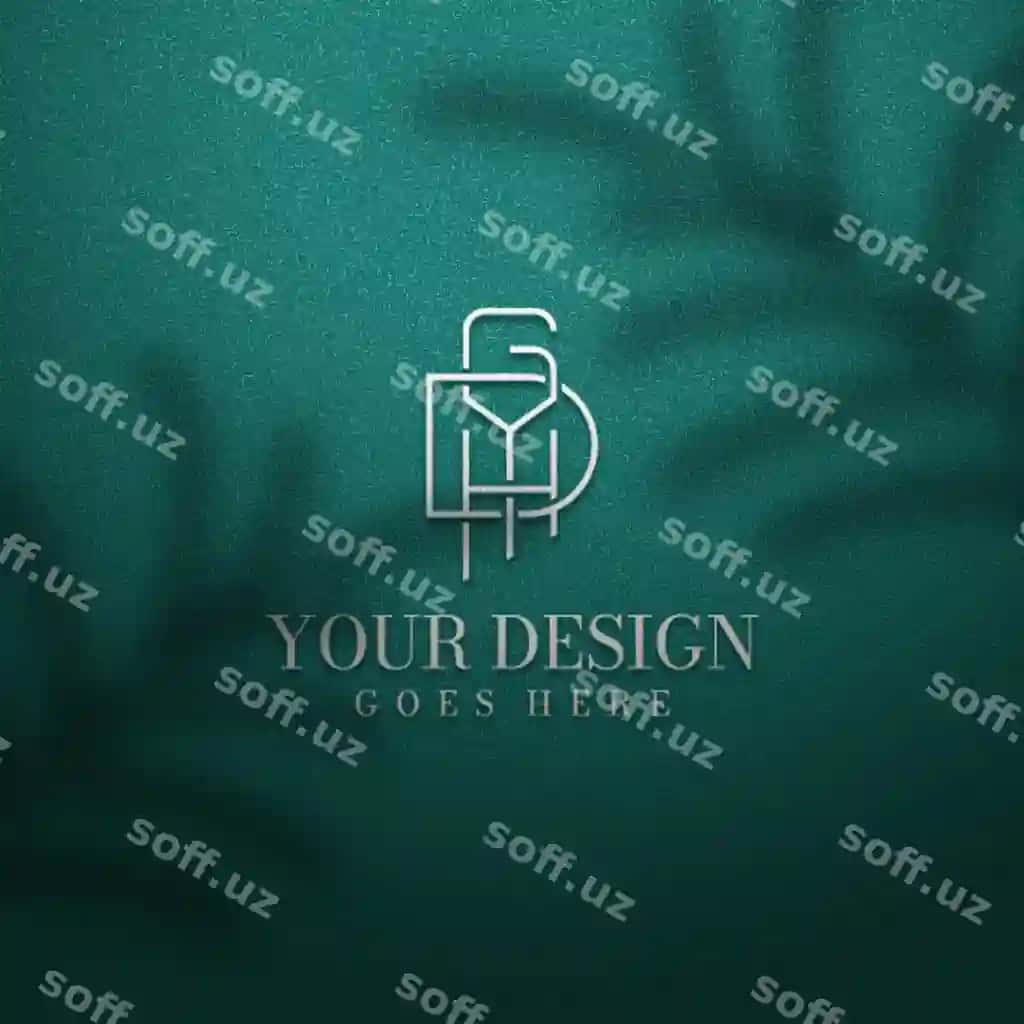 Bepul tahrir qilish mumkin PSD namunasi teksturali qora yashil devor brend identifikatsiyasi | Free editable psd mockup textured dark green wall brand identity