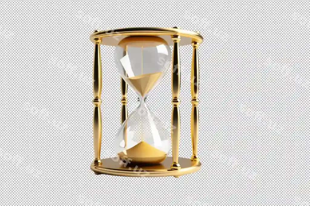 Elegant soat qutbu oltin parlavchilik bilan | Elegant hourglass with golden shimmer