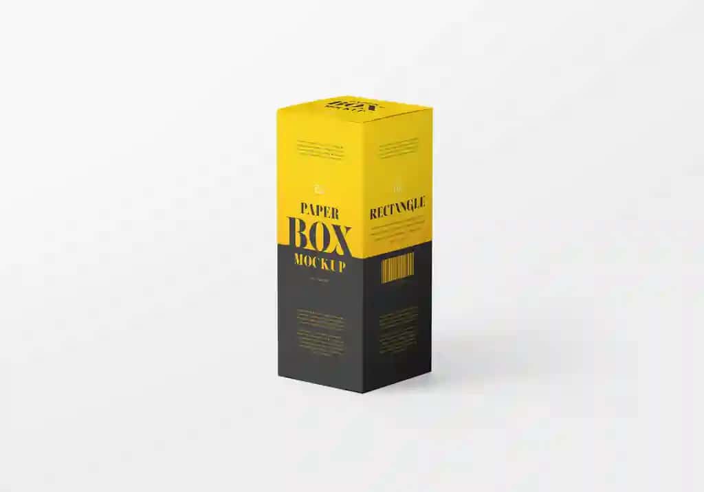 Uzoq to'rtburchaklar quti qadoqlash maketi | Long rectangle box packaging mockup