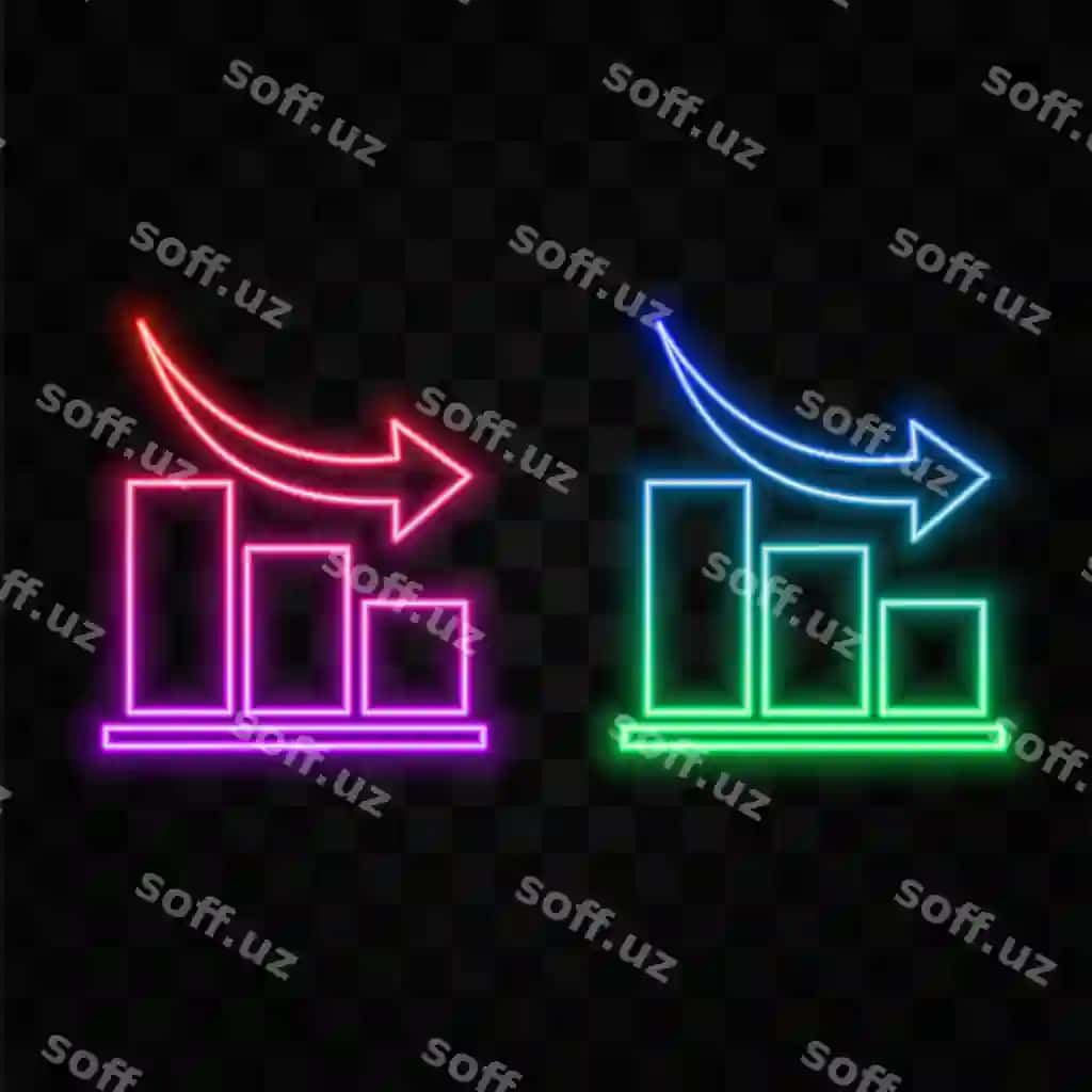 Neon aniqlovchi grafik grafik yassi dizayn piktogrammalar to'plami chiziq belgisi illyustratsiyasi | Neon definer graphic graphic flat design icons set line symbol illustration