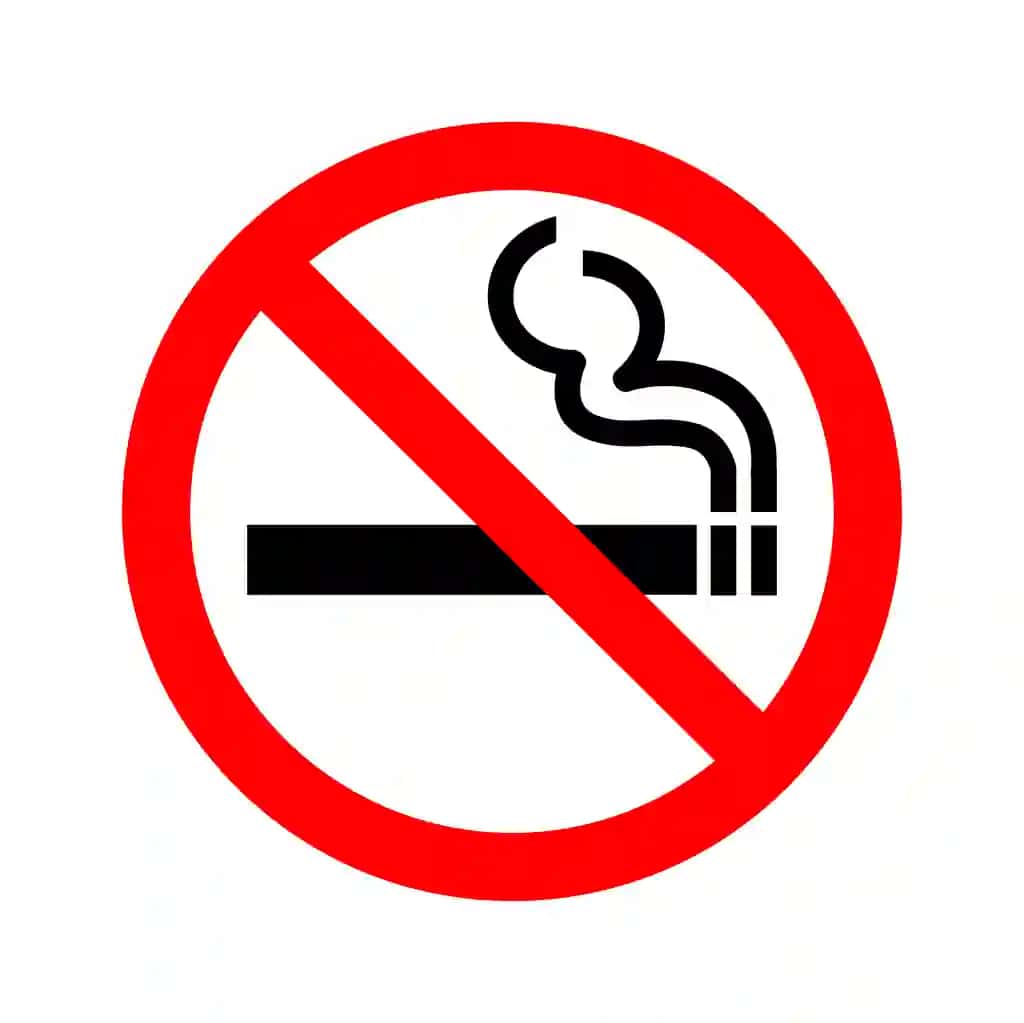 Chekish taqiqlangan belgi belgisi restoran xonasi jamoat joylarida sigaret ajratilgan | No smoking icon symbol restaurant room public places isolated cigarette