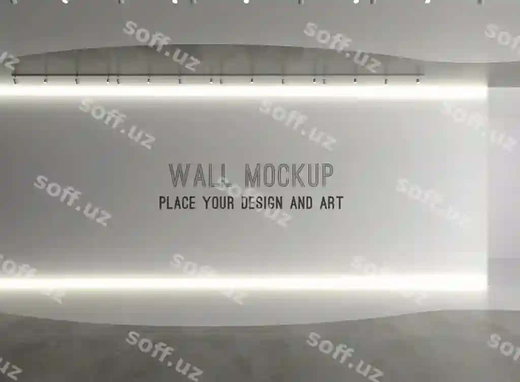 Devor maketi bo'sh ko'rgazma maydoni | Wall mockup empty exhibition space