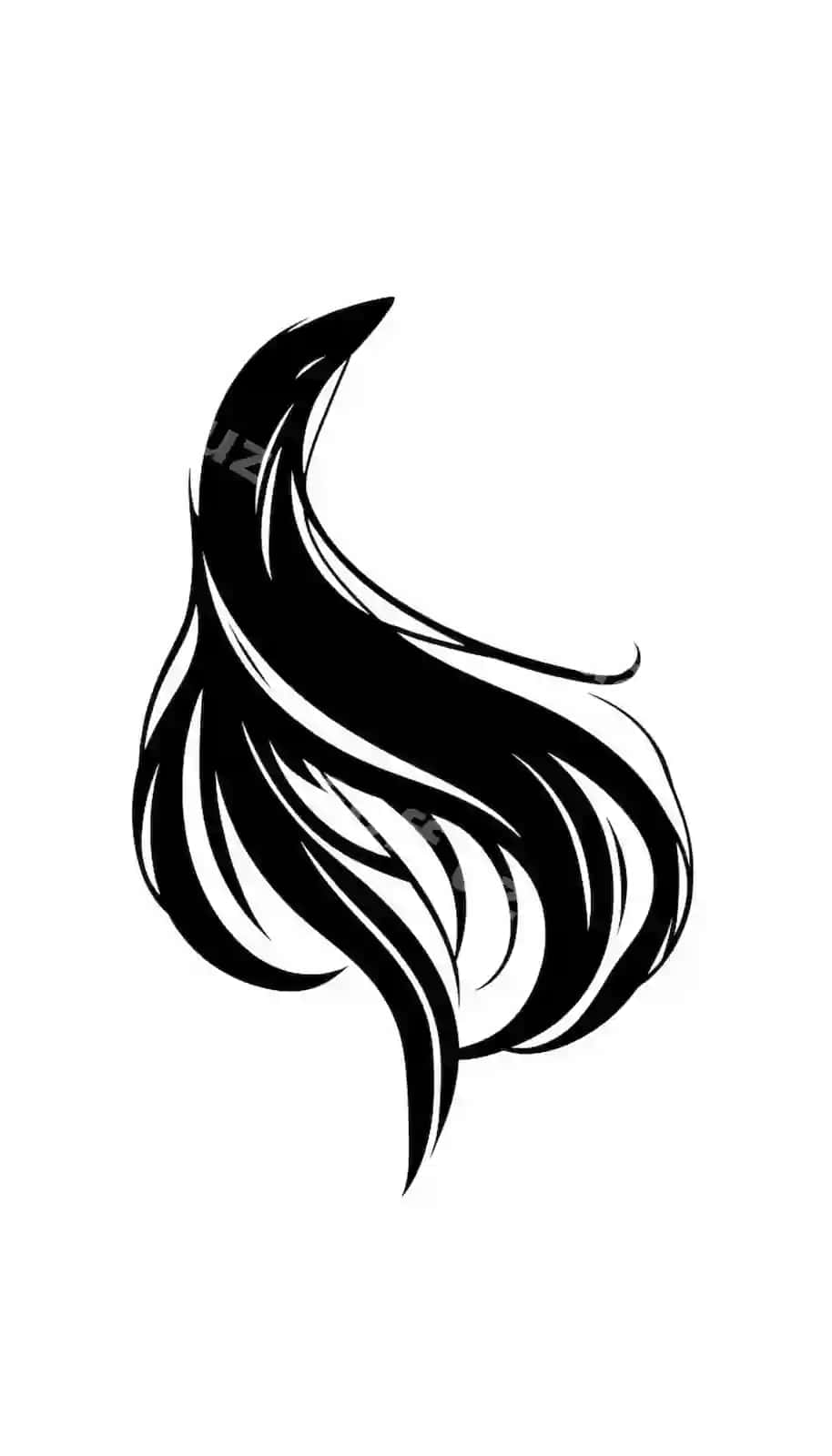 Ayol qora sochli, uzun bangachali, qizil labli, oq fonda | Woman black hair long bangs red lips white background