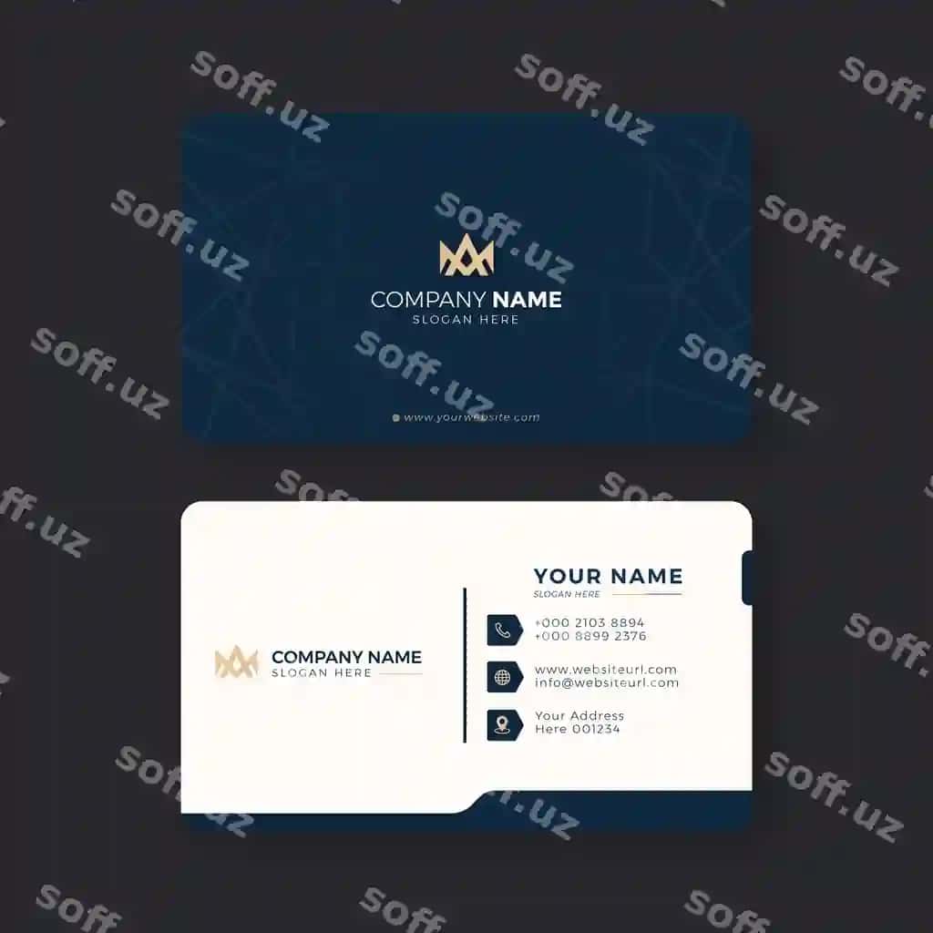 Professional, elegant, qora, oltin, oq, zamonaviy biznes karta dizayni | Professional elegant black gold white modern business card design