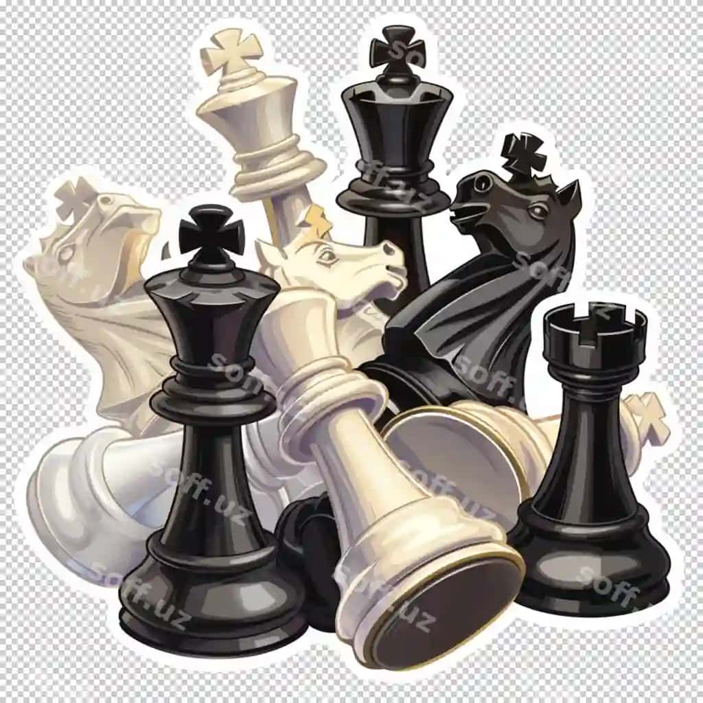 Qirol shaxmat belgisi stiker shaxmat kuni izolyatsiya qilingan shaffof fon | King chess icon stickerchess day isolated transparent background