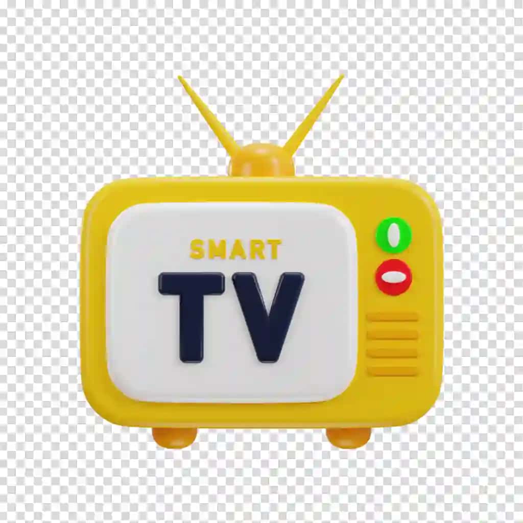 3D retro aqlli televizor ikonkasi vektor tasviri | 3d retro smart television icon vector illustration