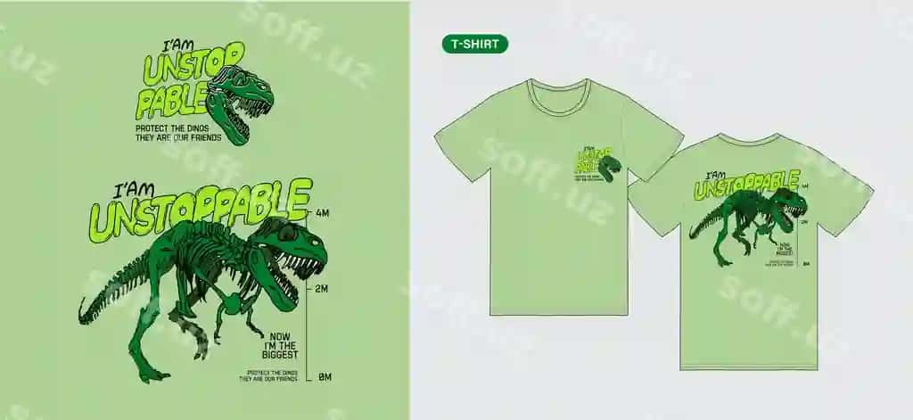 Qo'lda chizilgan dinozavr vektor tasviri modasi bilan dinozavr shiori | Dinosaur slogan with hand drawn dinosaur vector illustration fashion