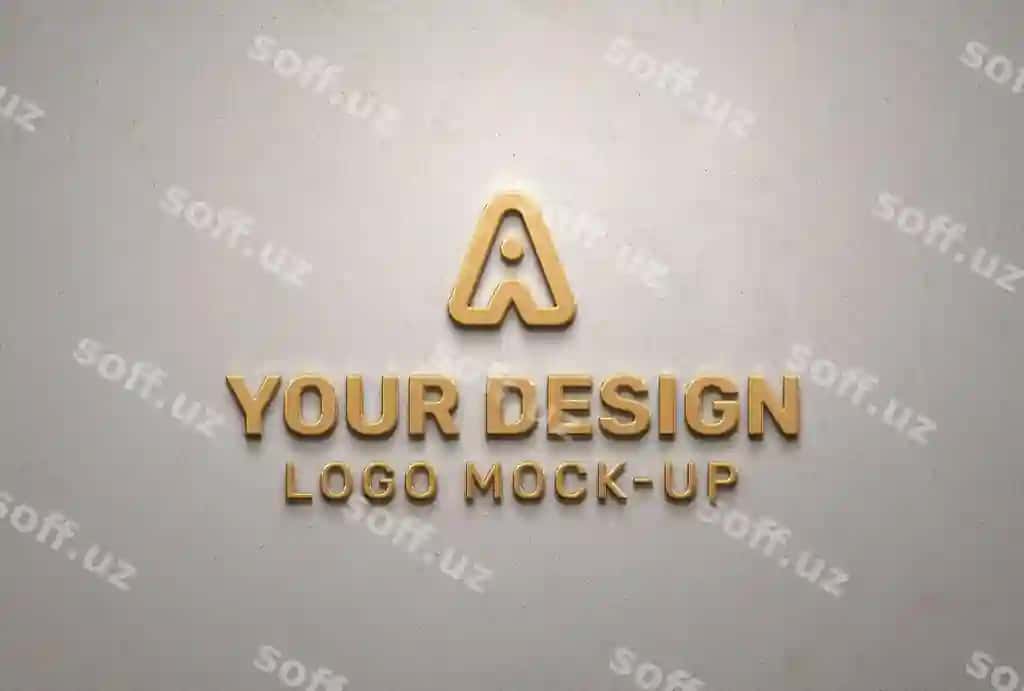 Teksturali devorali logotip effekti dizayni | Textured wall logo effect design