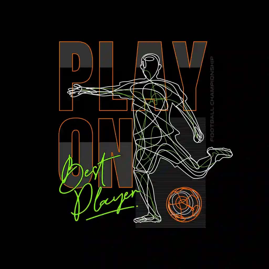 Matbaa dizayn futbolka futbol tayyor chop Play | Play typography design t shirt football ready print